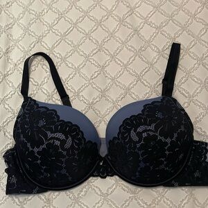 Beautiful Blue and black lace bra